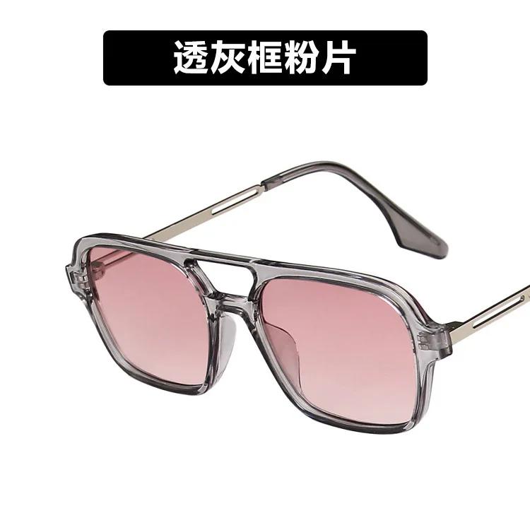Vintage Brand Rectangle Sunglasses Women Blue Shades for Women 90s Retro Double Beam Square Sun Glasses Men UV400 Gafas