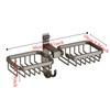 Aluminum Wall-mounted Soap Dish Punch-Free Self Adhesive Bathroom Soap Box Strong Load-bearing Rust-proof Soap Drain Box Kitchen
