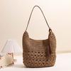 IELGY Hollow Straw Bag Tassel Woven Seaside Vacation Beach Bag Leisure