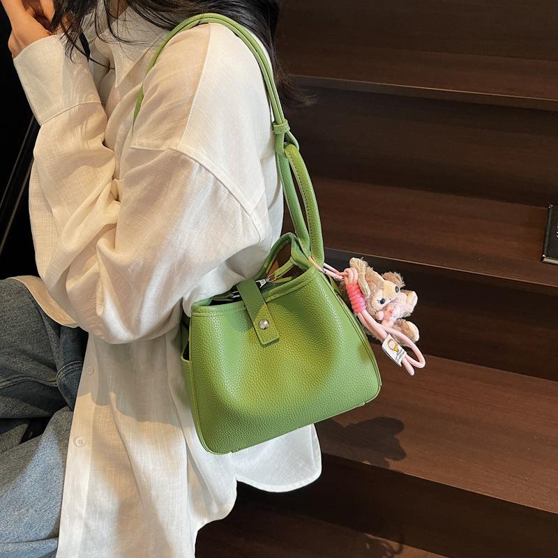 New Versatile Small Square Bag Women's Bag Shoulder Bag Solid Color Messenger Bag