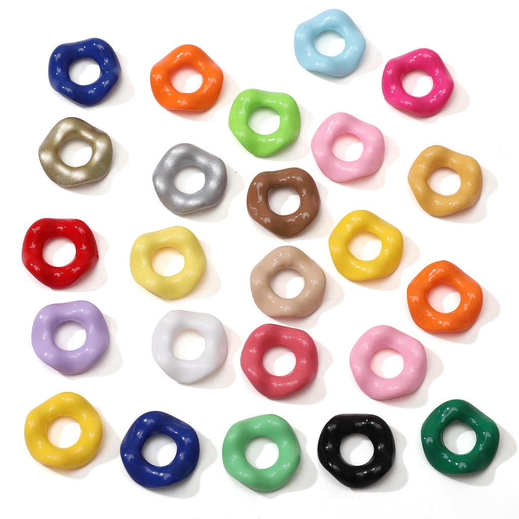 5/20 Sztuk Akrylowe Malowane Natryskowo Warstwowe Koraliki Do DIY Naszyjnika Bransoletki Kolczyków Tworzenia Biżuterii Akcesoria Rzemieślnicze