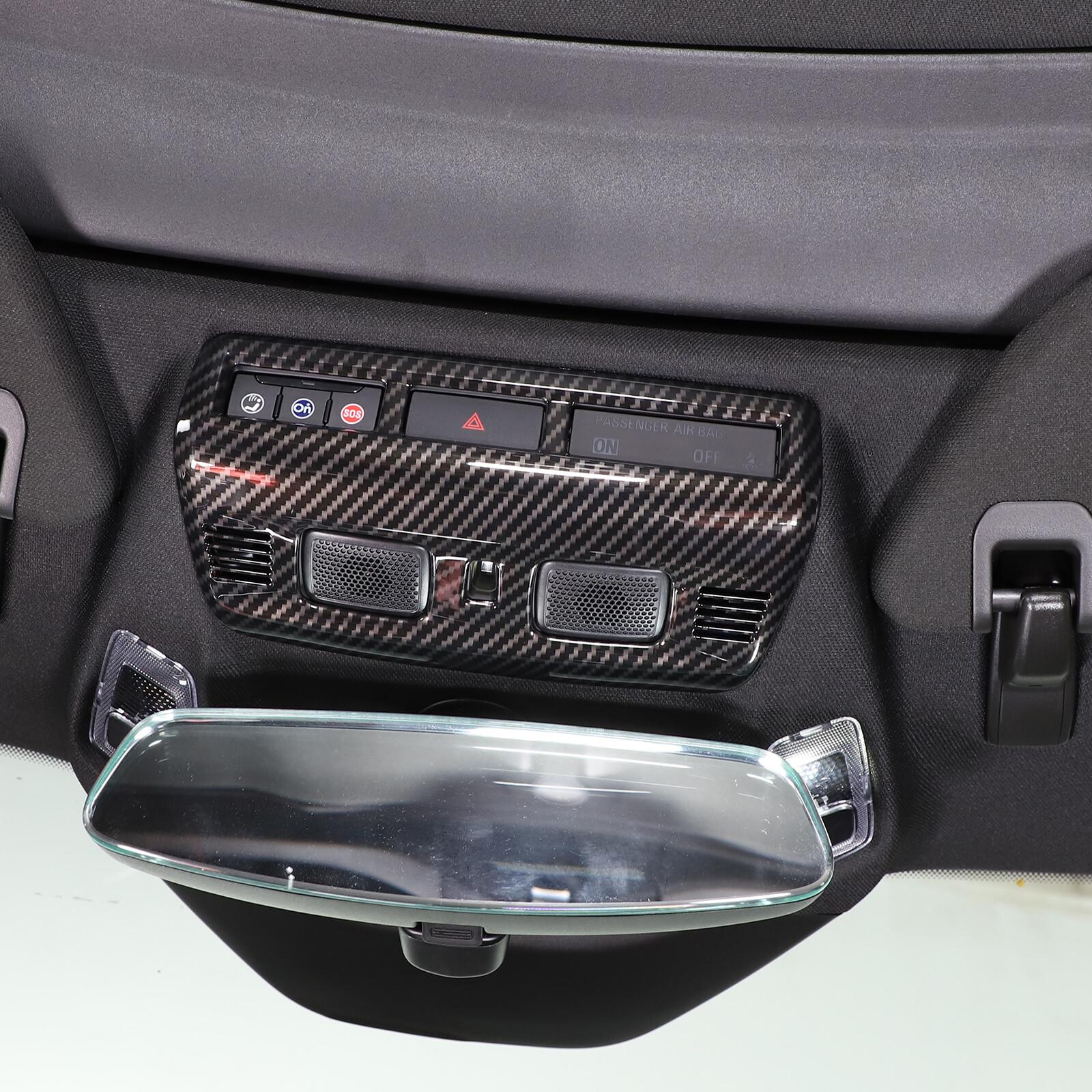 Carbon Fiber Pattern Roof Reading Light Cover Trim For Corvette C8 -2025