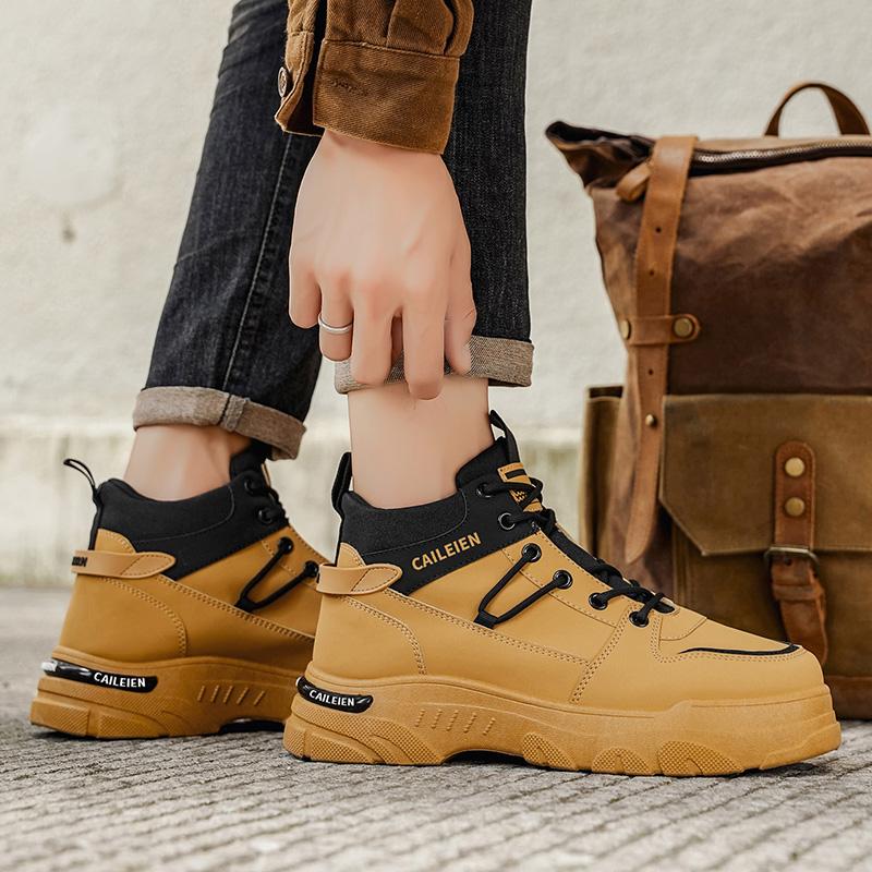 Herren Neue Rutschfeste Campingschuhe Modische und Vielseitige Herrenstiefel im Britischen Stil Outdoor-Reiseschuhe