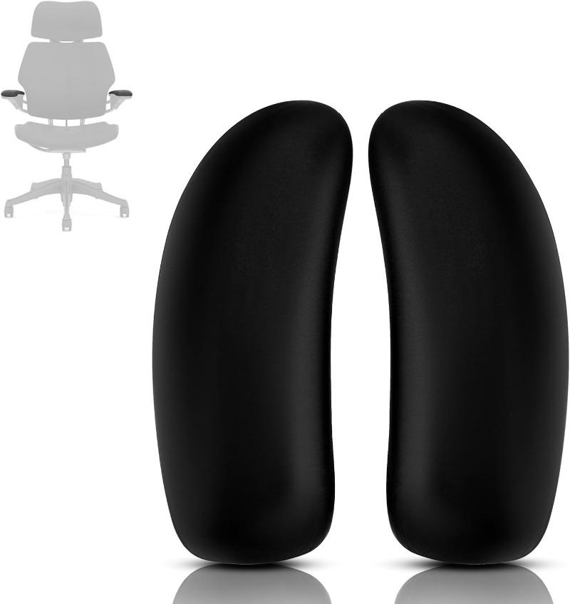 

1 пара подлокотников для офисного кресла Humanscale Freedom, только для подлокотников с регулировкой высоты, черная накладка на поручень чёрный