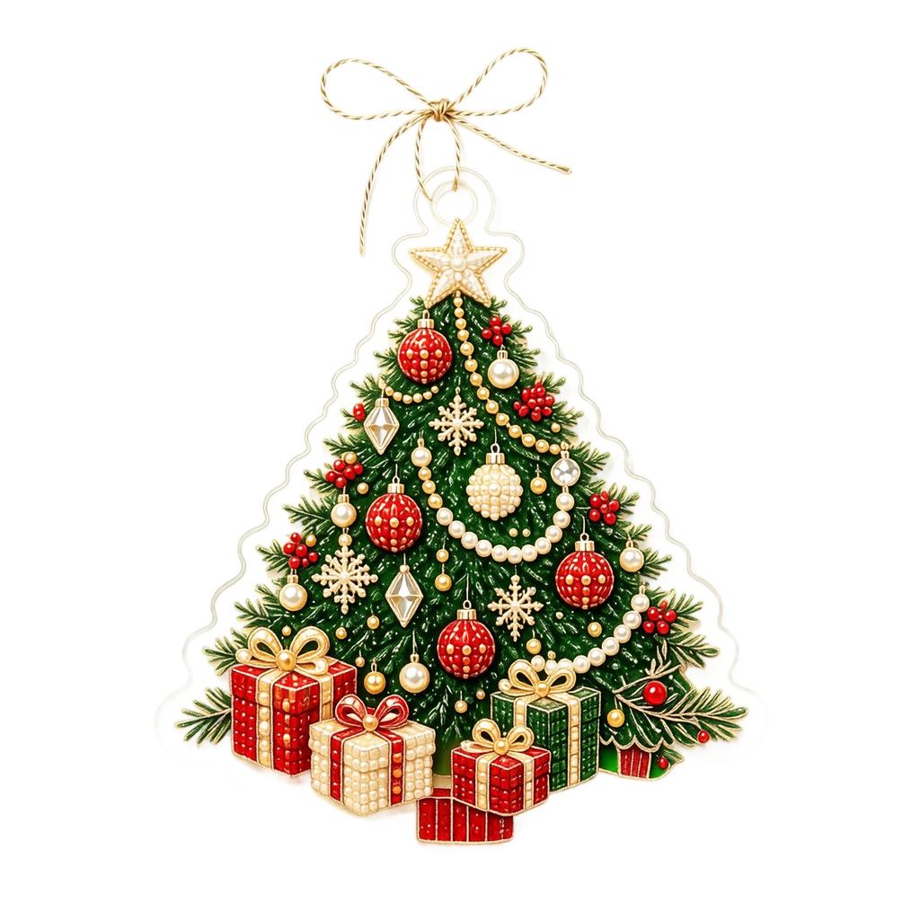 Acrylic Christmas Hanging Ornament Decoration for Holiday Tree and Home Display