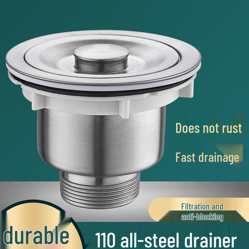 Kitchen Sink Drainer with Strainer Basket