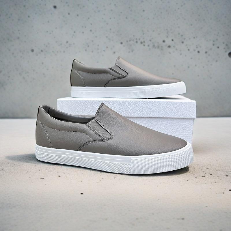 

Border trade one-pedal little white shoes casual versatile student low-top skateboard shoes men s shoes back-put styles men s and women s models 45 сірий колір