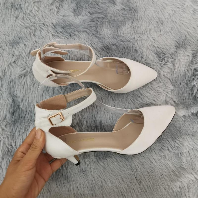 Women Ankle Straps Sandals Summer Classic Lady Bridal Suede Thick Heel Sexy Pumps Open Toe Office Wedding Party Dress Shoes