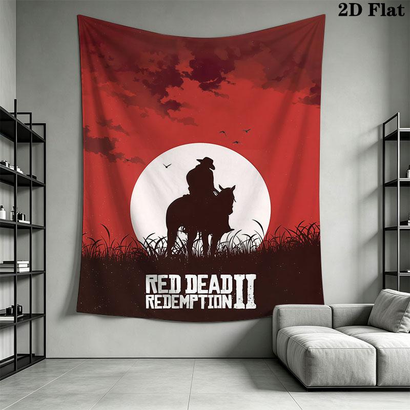 RDR2 Wall Hanging Printed Fabric Blanket Decorative Tapestries for Bedroom Living Room Home Decor