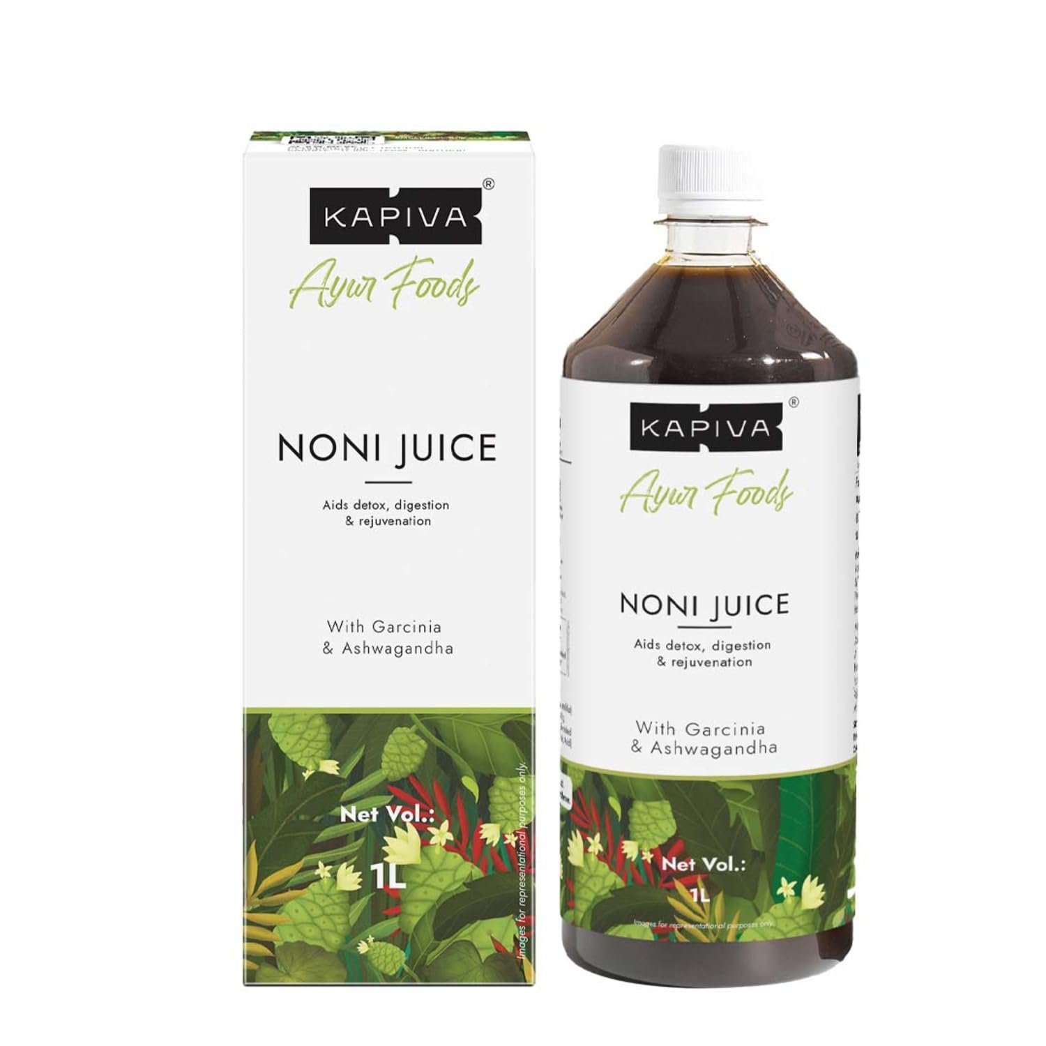 

Kapiva Noni Juice 1L Pack of 1 – Natural Antioxidant Drink for Energy, Detox, and Immunity Support