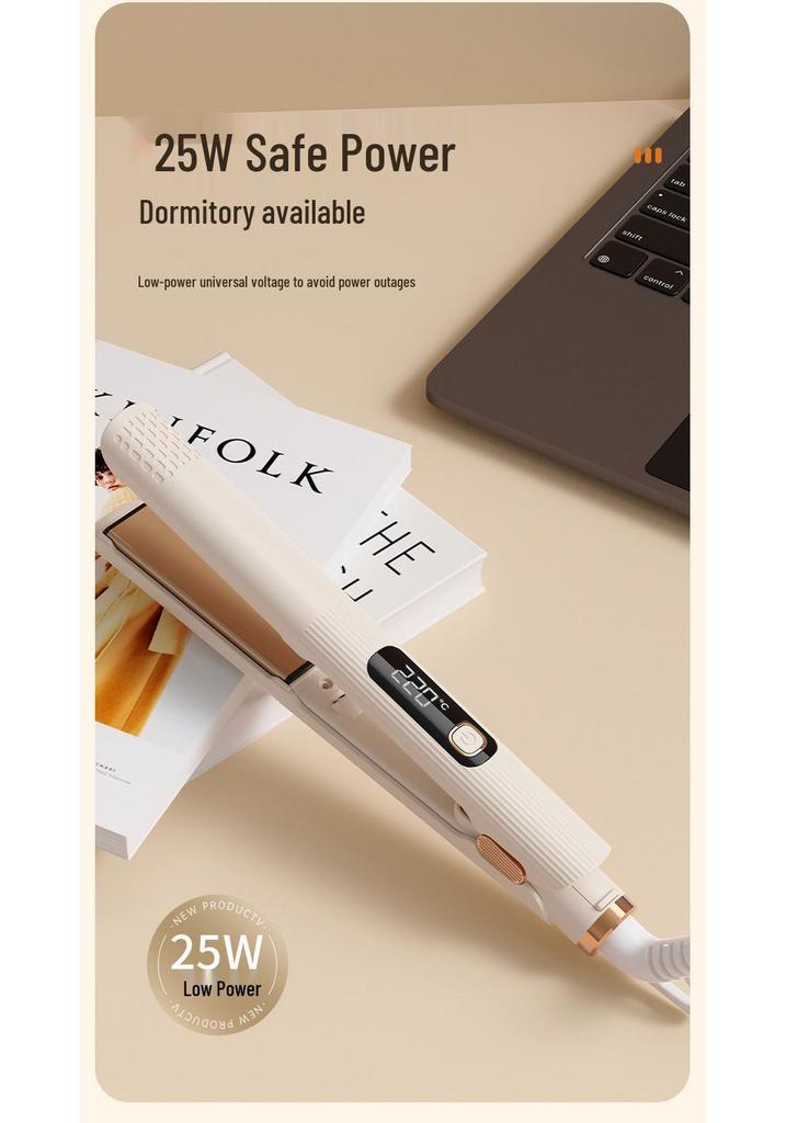 2-in-1 Hair Straightener & Curler: Constant Temperature, No Hair Damage, Perfect for Bangs.