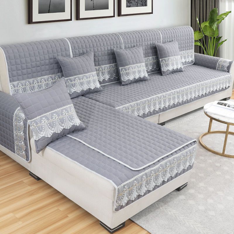 Autumn Winter Plush Sofa Covers Soft Peony Couch Cover Sofa Towel Sofa Cushion Continental Solid Color Sofa Towel Seat Cover