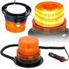 LED Flashing Warning Light Rooster Magnet 12V/24V Orange