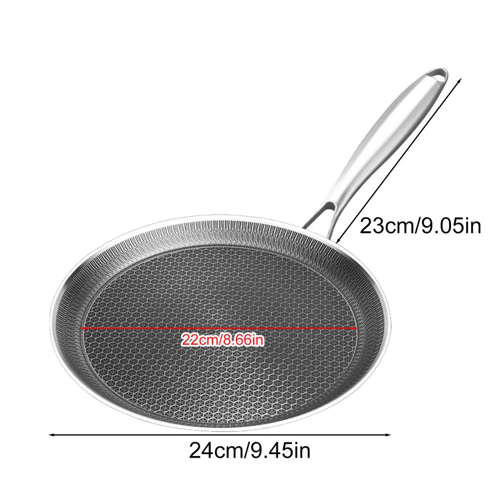 Non-Stick Pancake Pan Honeycomb Coating Stainless Grill Non-Stick Flat Frying Pan For Egg Cooking Outdoor Barbecue Stove Cooktop