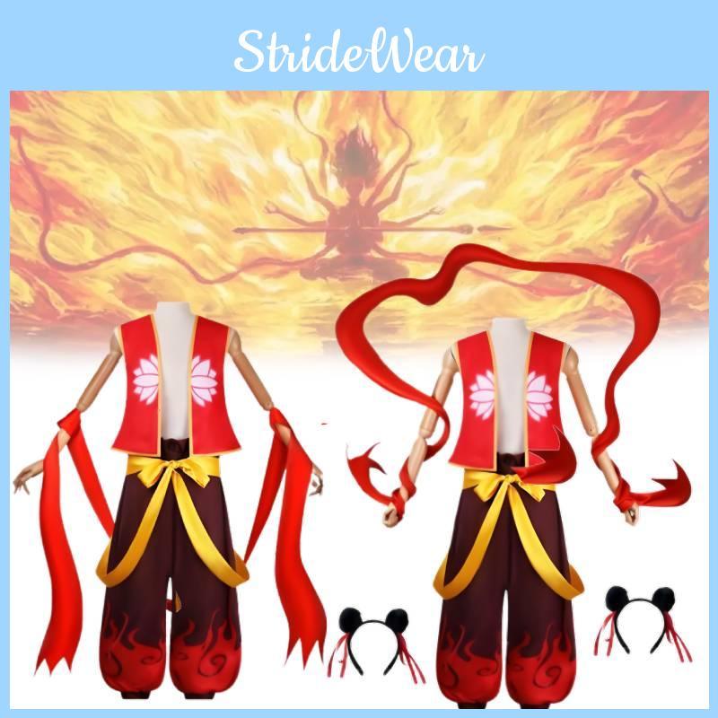 Classic Ne Zha 2 Cosplay Costume Red Ensemble For Kids And Adults Ideal For Anime And Game Events
