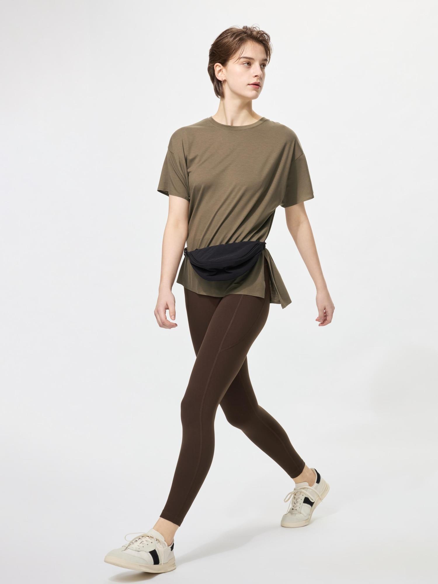 

Uniqlo Japan Air Rhythm Soft Leggings 38 DARK BROWN/M