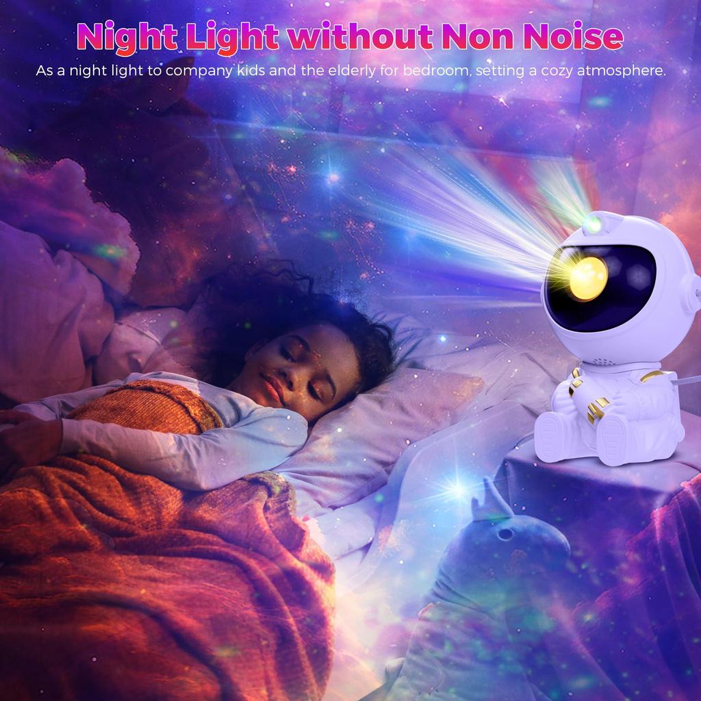 Starry Sky Astronaut Dimmable Projector: Dreamy Night Light for Bedrooms