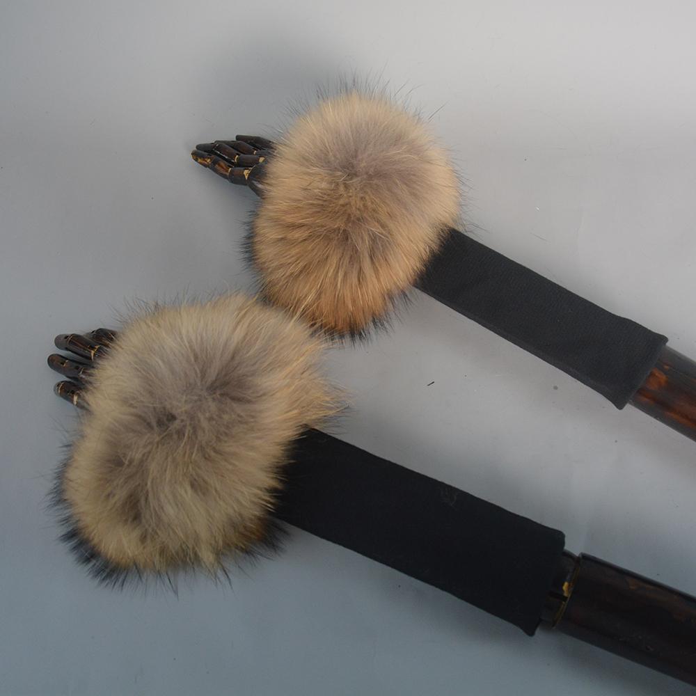 Fox Fur Cuff Arm Warmer Lady Bracelet Real Fur Wristband Glove High Quality Fox fur Cuffs Hot Sale Wrist Warmer