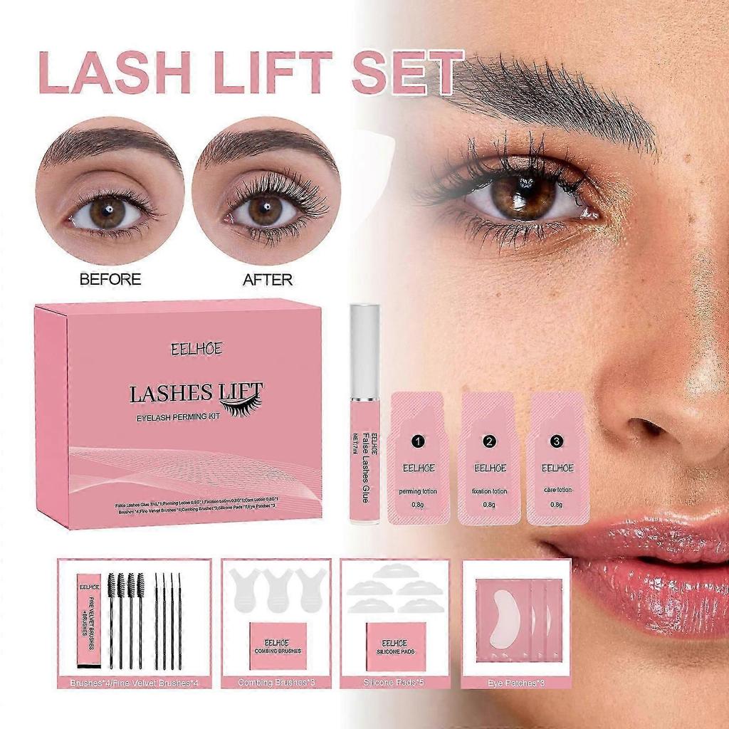 Lash Lift Kit - Complete Set For Eyelash Lifting - Easy To Apply And Long Lasting Finish - Eyelash Curling Set At Home