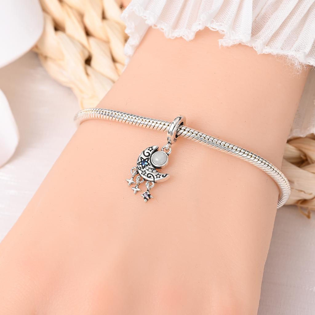 Ooriginalcopper Charms Luxury Moon Beads Fit Bracelet Diy Women Making Delicate Gift