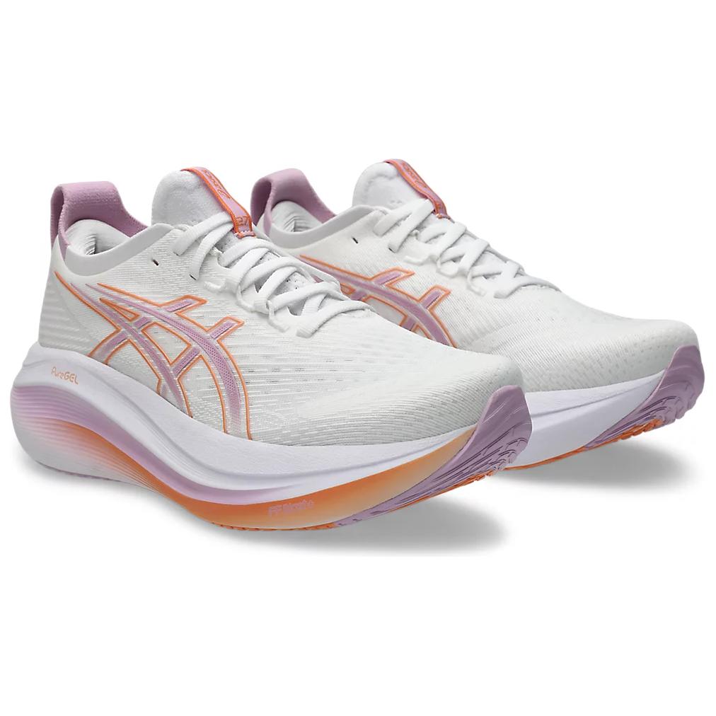 Asics Anti Slip Wear Resistant Low Top Running Shoes Women's White