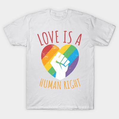 Camiseta Feminina Amor É Um Direito Humano Harajuku Estampa Kawaii Camiseta Verão Manga Curta Camiseta Feminina Top Tee
