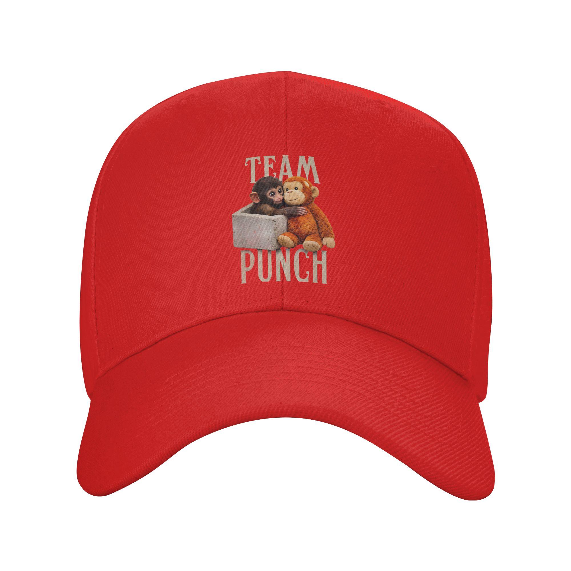Team Punch  Lonely Punch Monkey Sun Baseball Cap  Summer Trendy Trucker Hat For Female Male Hiking Fishing Baseball Caps One Size