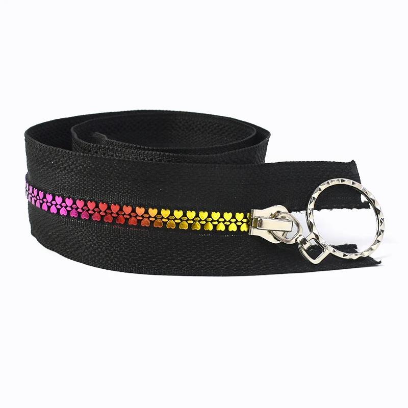 1/2Pcs 5# Resin Zip 15-80cm Open / Close End Auto Lock Zippers Rainbow Teeth Zipper Bag Coat Repair Kits Zips Sewing Accessories