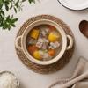 Handwoven Round Straw Placemat Natural Fiber Braided Table Mat Heat Resistant Coaster for Dining Kitchen Home Use