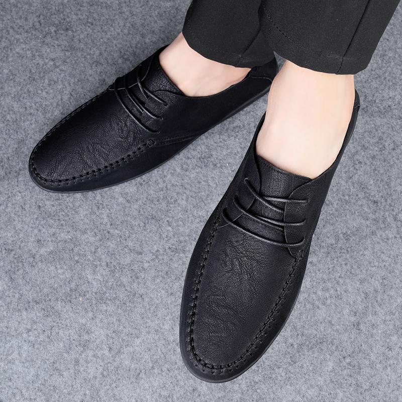Fashion Summer Genuine Leather Shoes Men Luxury Italian Men Casual Handmade Moccasins Designer Breathable Boat Shoes Zapatos Hombre