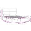 VidaXL Cadre de lit avec tête de lit 160x200 cm bois massif 3193671