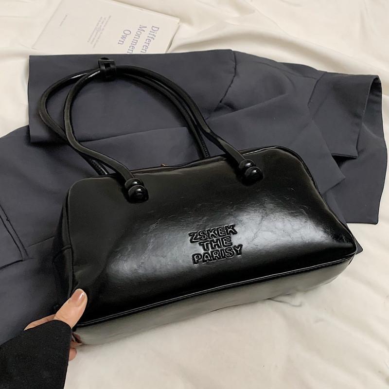 Ielgy Large-Capacity Bag Fashion Retro Commuter High-End Sense One-Shoulder Armp