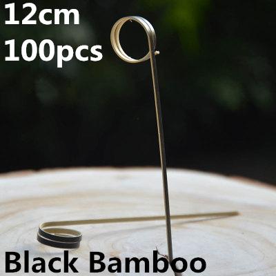 100pcs 12cm Fruit Cocktail Pick Stick Different Style Bamboo/PVC Buffet Cupcake Toppers Bar Tools Barware