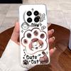 Jelly Casing For Realme GT5 Pro (240W) Funda Capa Clear Silicone Soft TPU Back Cover Cute Cat Rabbit Heart Protective Case Coque