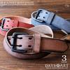 Genuine Large Nubuck Double Buckle Vintage Finish [Days Art] Belt, Leather, Cowhide, Size, Long, Leather, Brushed, Hole, Belt,