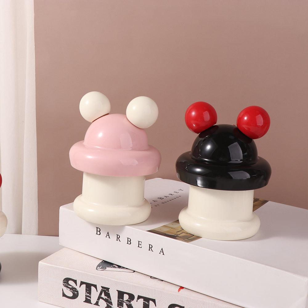 Clown Face Toothpick Storage Box with Lid Makeup Remover Swab Jar Toothpick Holder  Dining Room