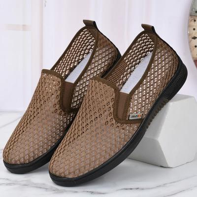 Fashion Men Sneakers New Summer Breathable Hollow Mens Casual Loafers Mesh Non-slip Wear-resistant Thin Men Casual Shoes