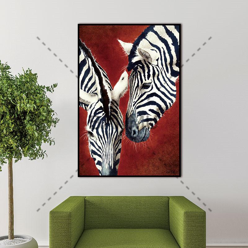 Nordic Poster Canvas Painting Zebra Animal Abstract Wall Pictures for Living Room Art Decoration Pictures Scandinavian