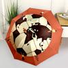 1pc Soccer Globe Automatic Folding Umbrella - Compact 8-Rib Design, Durable Plastic & Iron, Lightweight for Outdoor Daily Use093