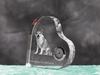 Norwegian Lundehund, Norsk Lundehund – Crystal clock with a dog picture, heart-shaped shelf clock | Art-Dog