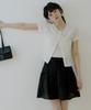 Riorg Woi Semi Pleats Mini Skirt Black