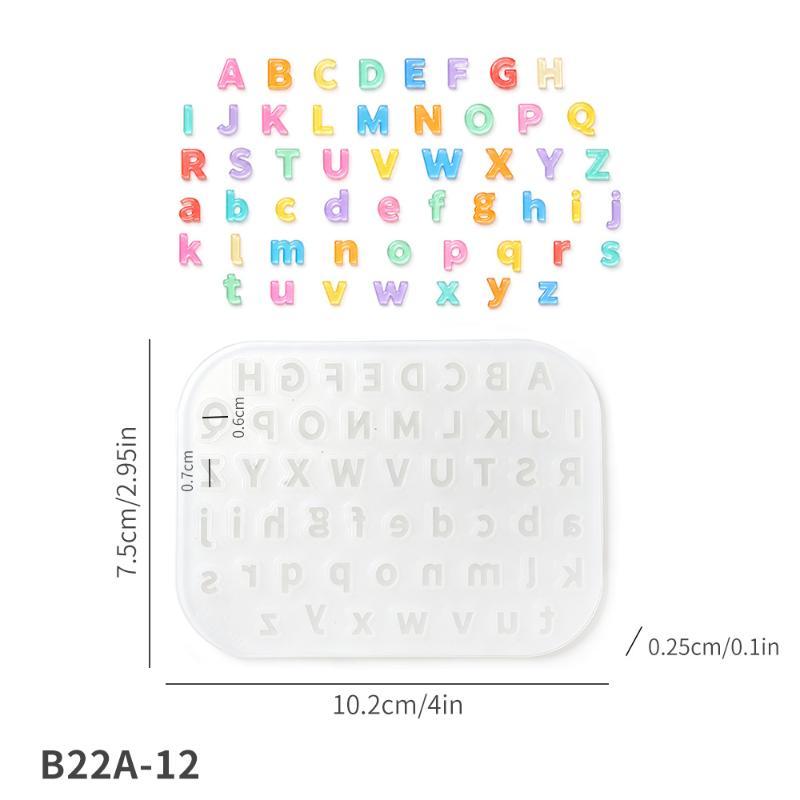 Letter Epoxy Mold Diy Mini Letter Crystal Epoxy Jewelry Accessories Key Pendant Silicone Mold