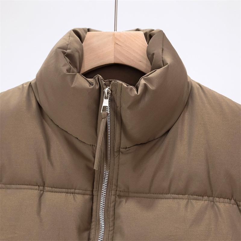 Fashion Sleeveless Women's Vest Short Outer Wear Autumn and Winter New Stand-up Collar Jacket Thickened Coats Zipper Cotton-padded Clothes