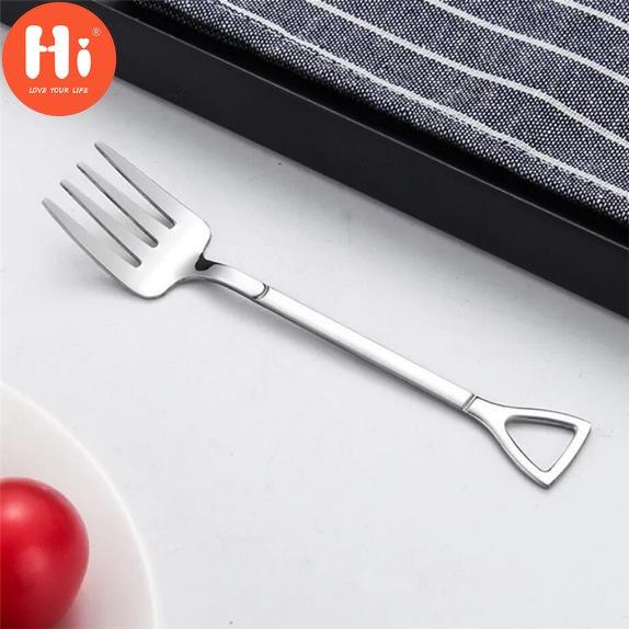 Hi Creative Nerezová lopatka ve tvaru lžíce Vidlička Barevné nádobí Dlouhá rukojeť Kávová lžička Čajová lžička Míchací lžíce