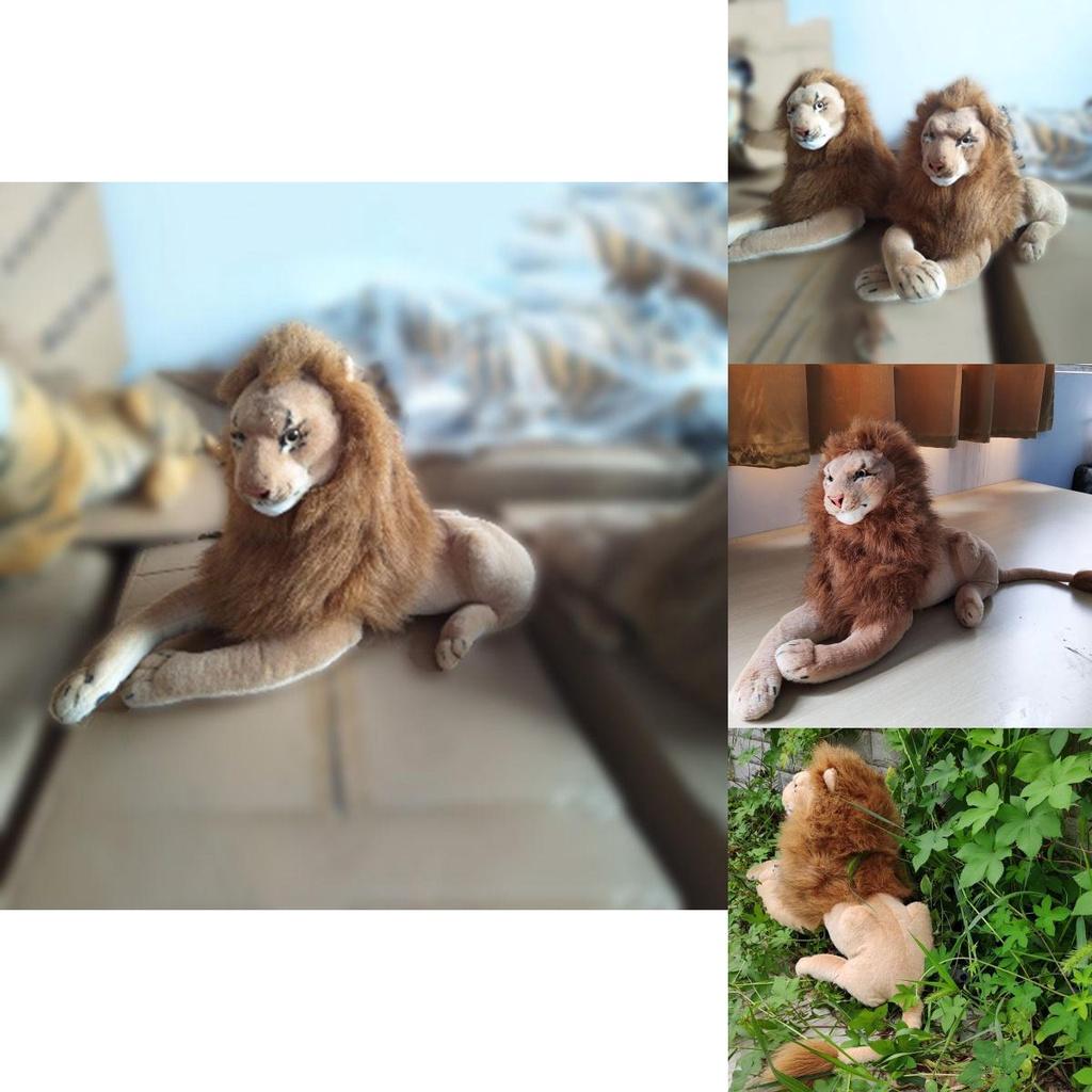 Vivid Lion Plush Soft Cuddly Huge Stuffed Animal Delightful Jungle Doll For Kids
