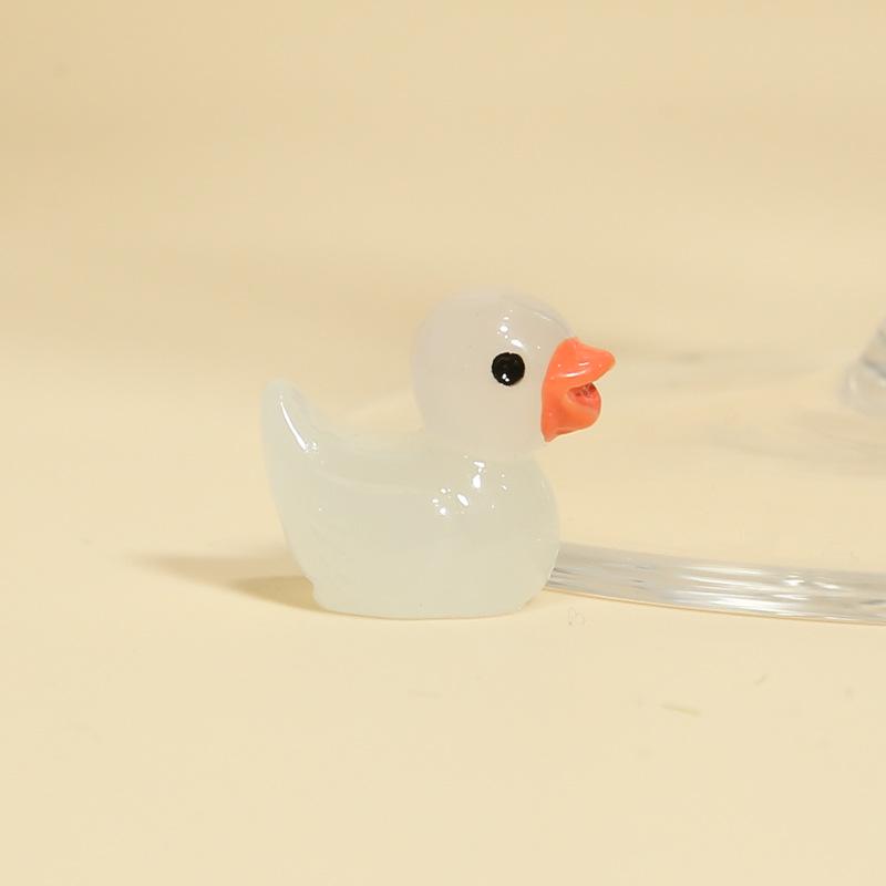 Miniature Colorful Luminous Duck Resin Ornaments for Micro Landscape and Moss Decor