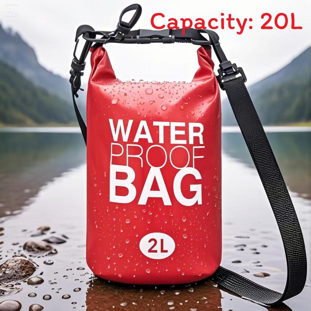 Waterproof Floating Dry Bag With Large Capacity For Rafting Camping And Outdoor Activities красный