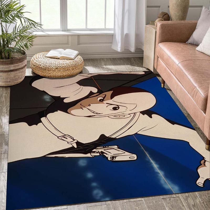 Lupin The Third Full Character Anime Print Living Room Area Rug Soft Wear Resistant Floor Mat Sofa Bedroom Home Decor Carpet