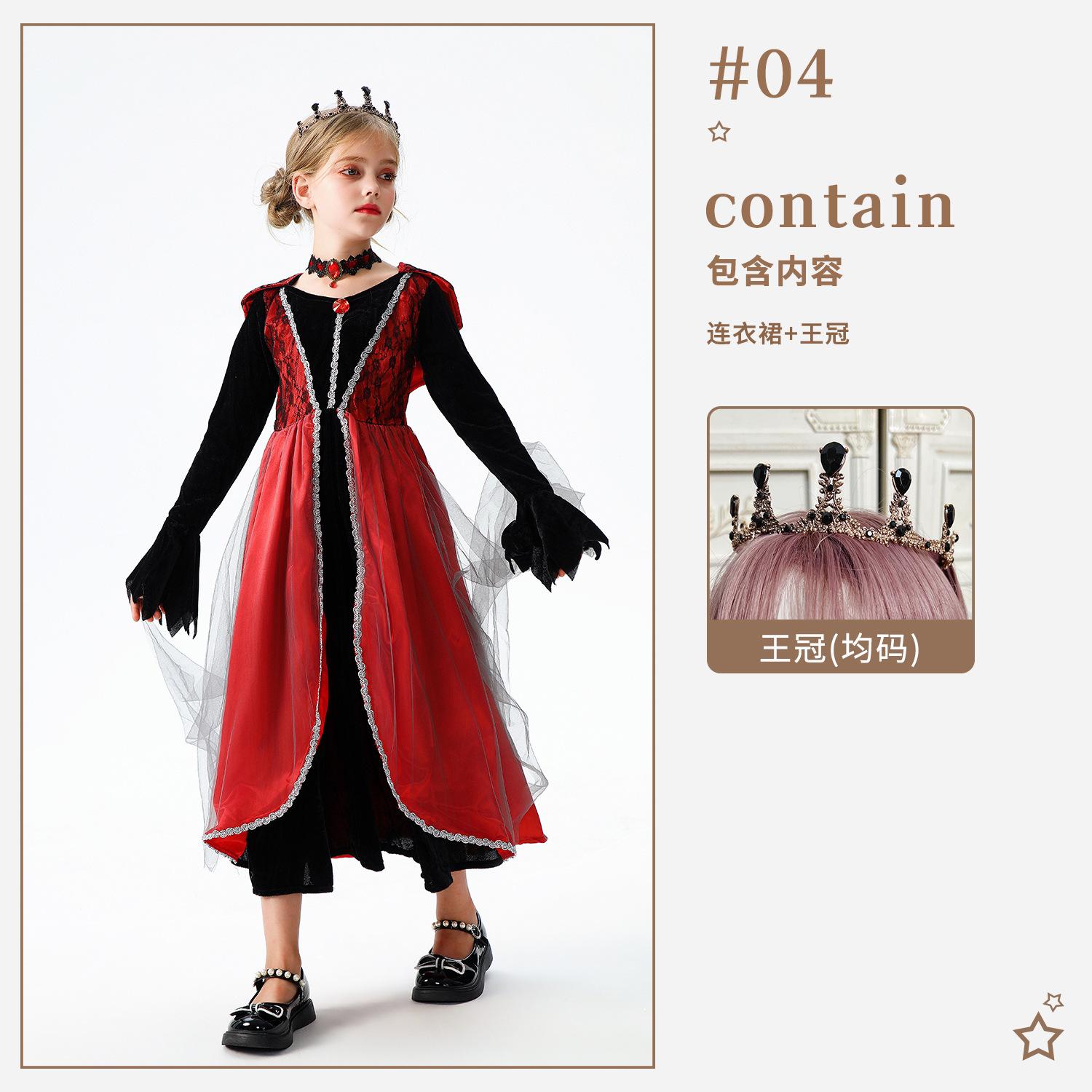 

Хэллоуин Детские Костюмы Платье Ведьмы Платье Ведьмы Сценические Костюмы Вампир Демон Мантия Средневековый One size