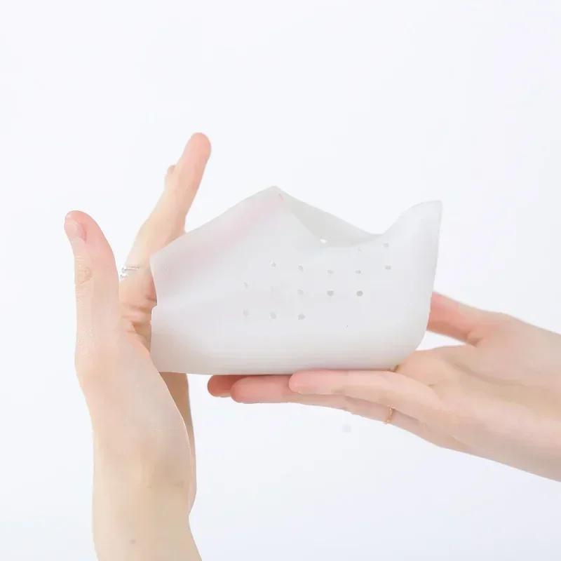 Invisible Height Increase Silicone Socks Gel Heel Pads Orthopedic Arch Support Heel Cushion Insoles Foot Massage Pad Unisex